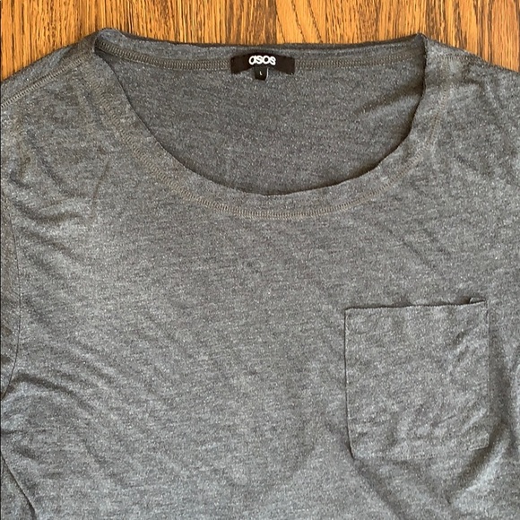 Men’s ASOS Gray Shirt Sleeve Cotton Tee Shirt - Picture 2 of 4